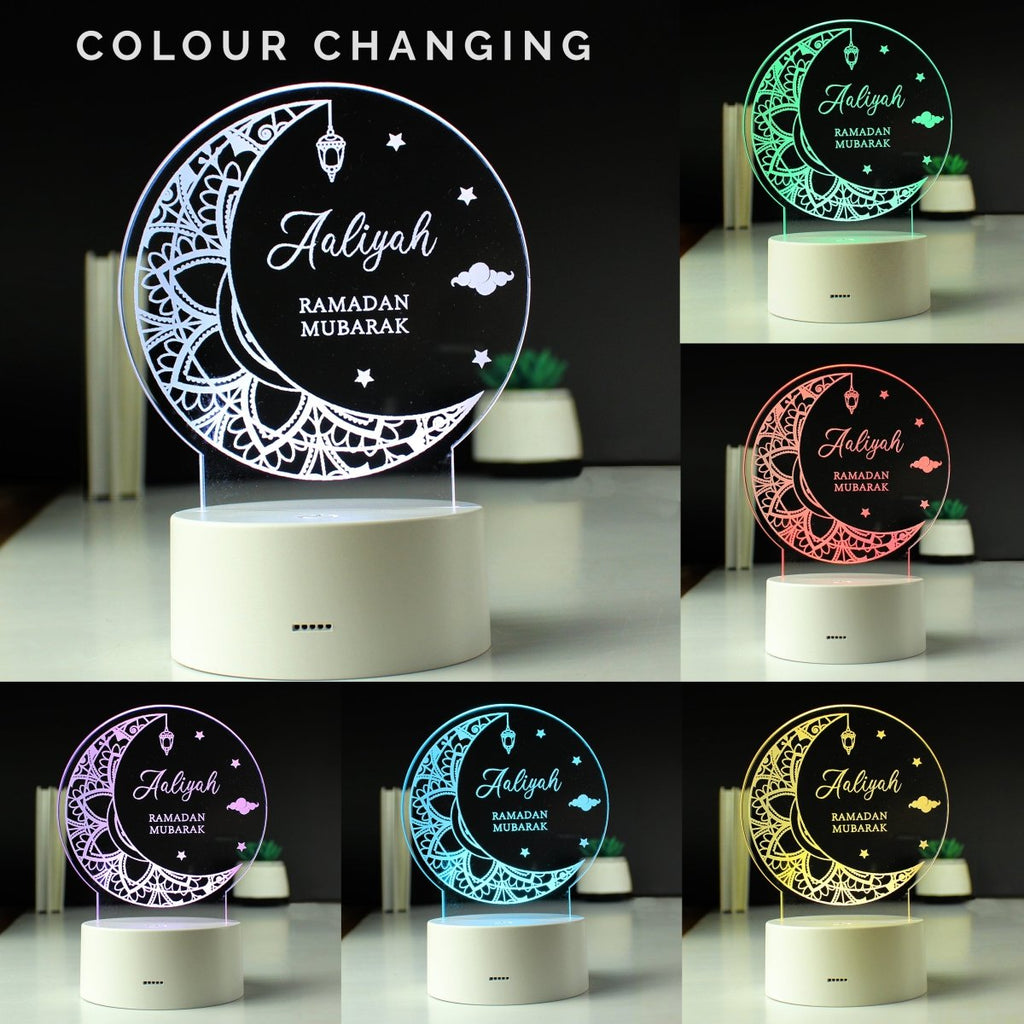 Personalised Eid and Ramadan LED Light - Engraved Memories