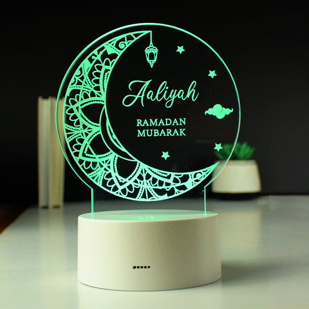 Personalised Eid and Ramadan LED Light - Engraved Memories