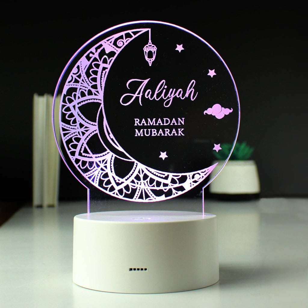 Personalised Eid and Ramadan LED Light - Engraved Memories