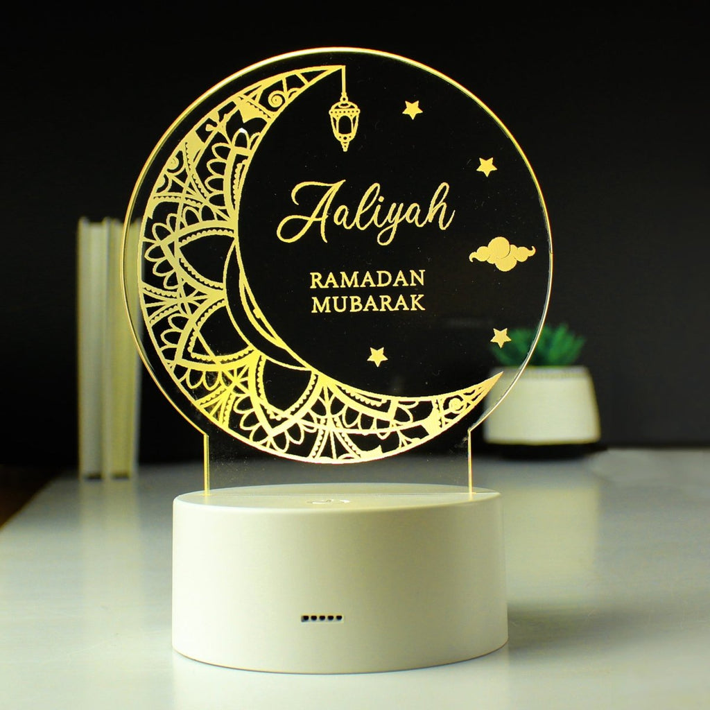 Personalised Eid and Ramadan LED Light - Engraved Memories