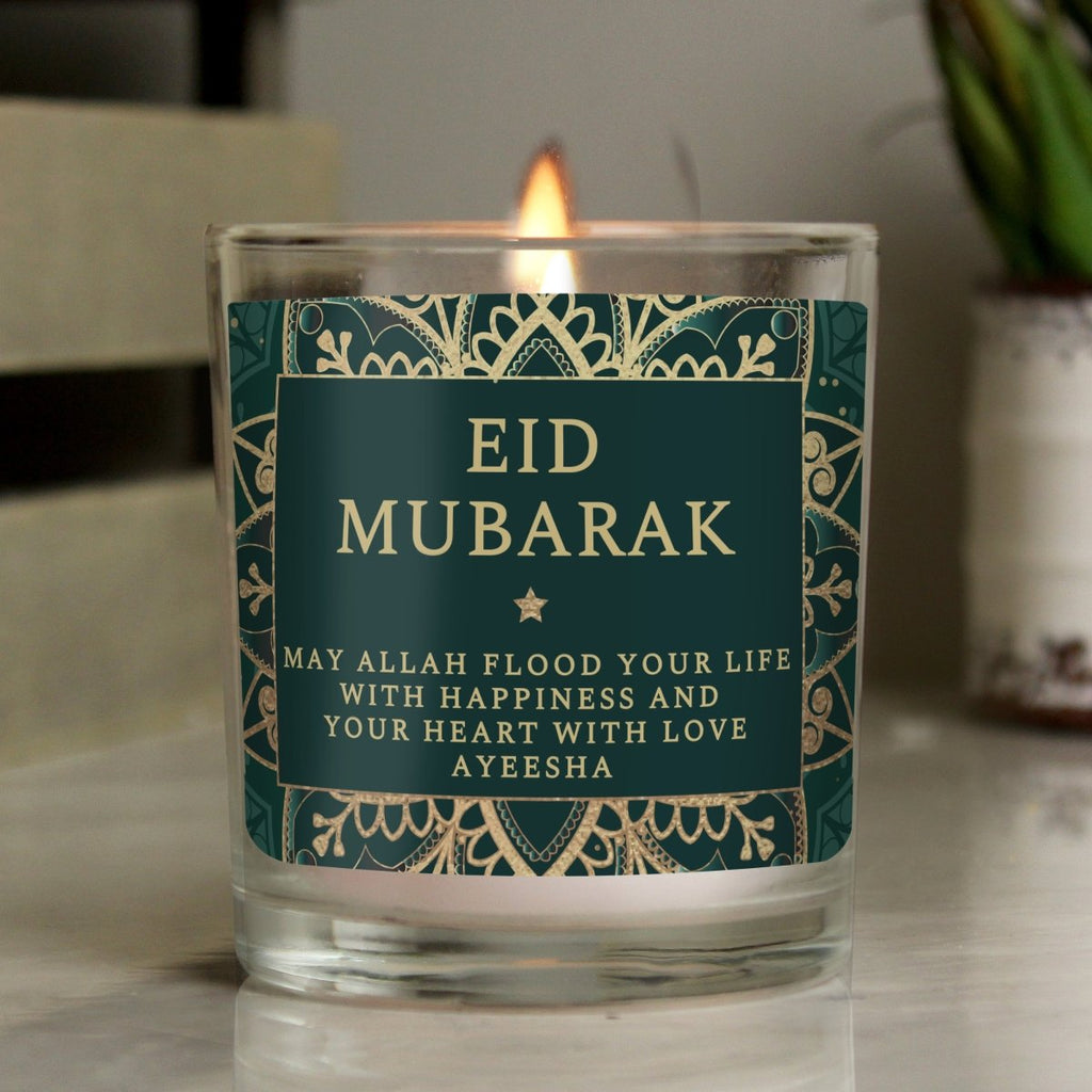 Personalised Eid and Ramadan Scented Jar Candle - Engraved Memories