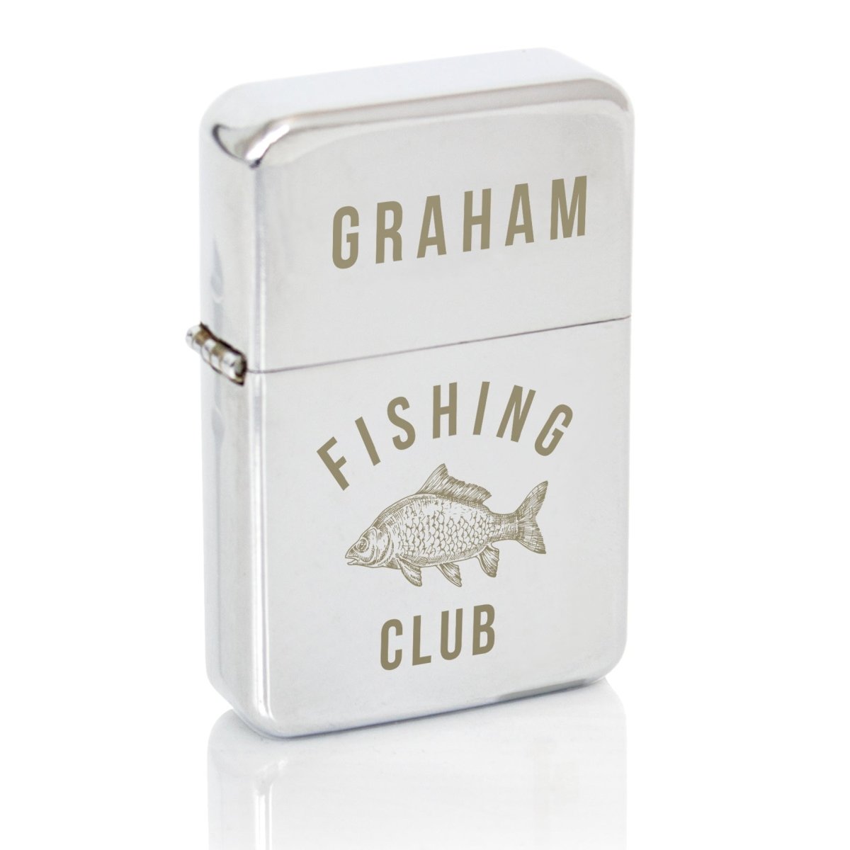engraved fishing lure uk Personalised Lighter | Men's Gift DIY Battery/Power Box for Color:HD Silver/Gold 3D Eyes resolv2025