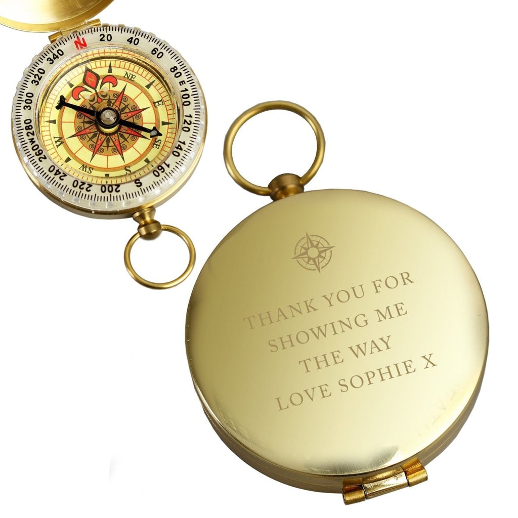 Personalised Free Text Keepsake Compass - Engraved Memories