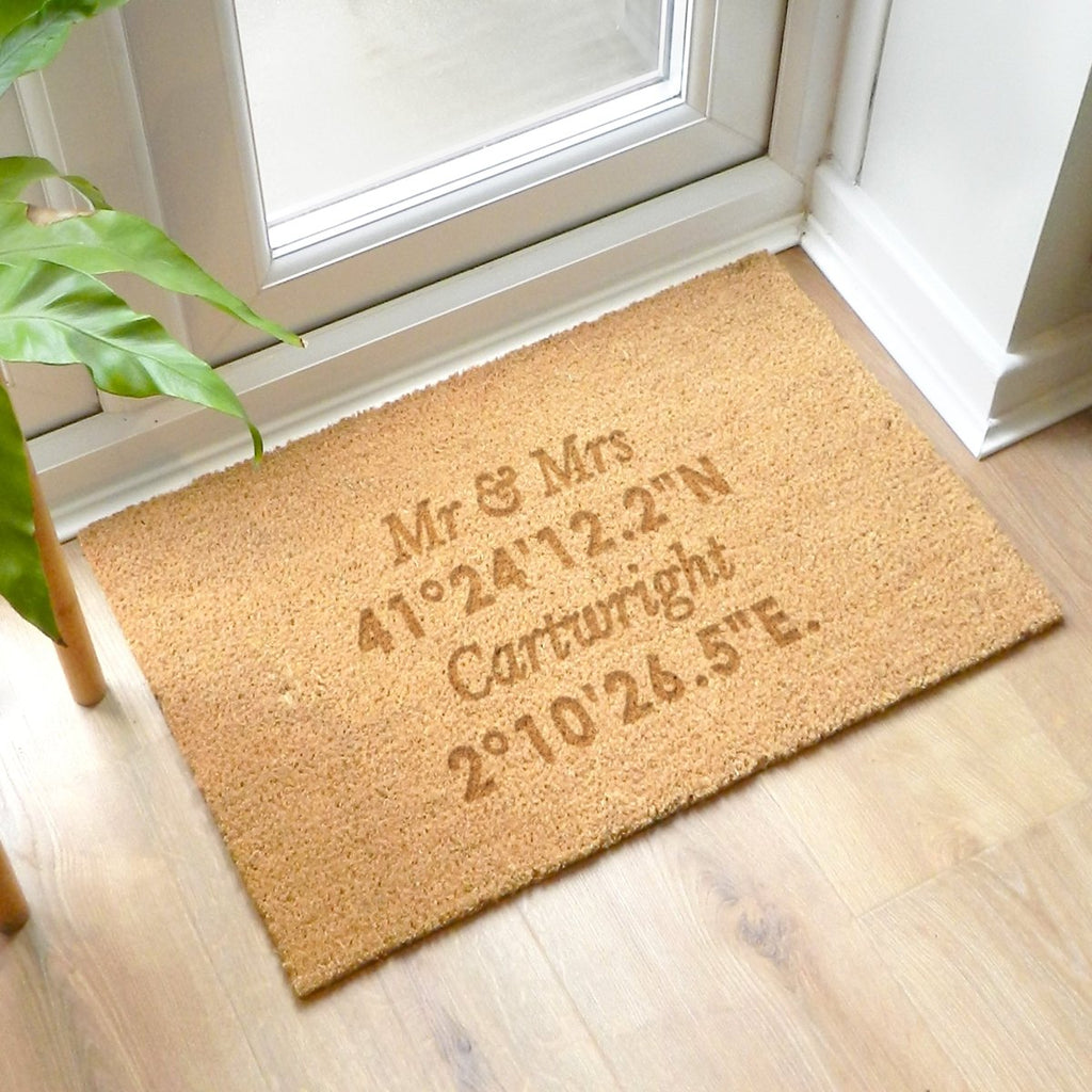 Personalised Free Text Rectangle Indoor Doormat - Engraved Memories