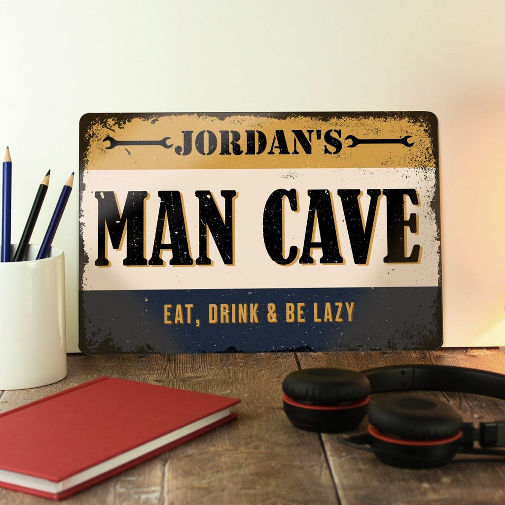 Personalised Garage Metal Sign, Father's day Gift for Men - Engraved Memories