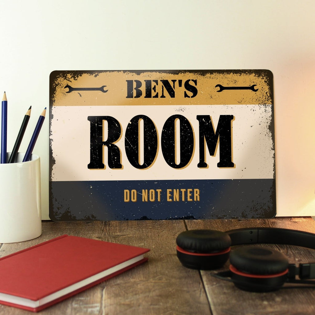 Personalised Garage Metal Sign, Father's day Gift for Men - Engraved Memories