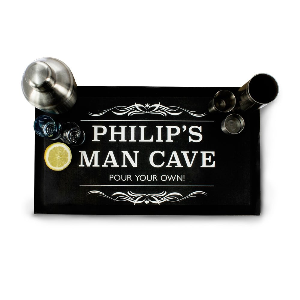 Personalised Gentlemen's Man Cave Bar Mat - Engraved Memories
