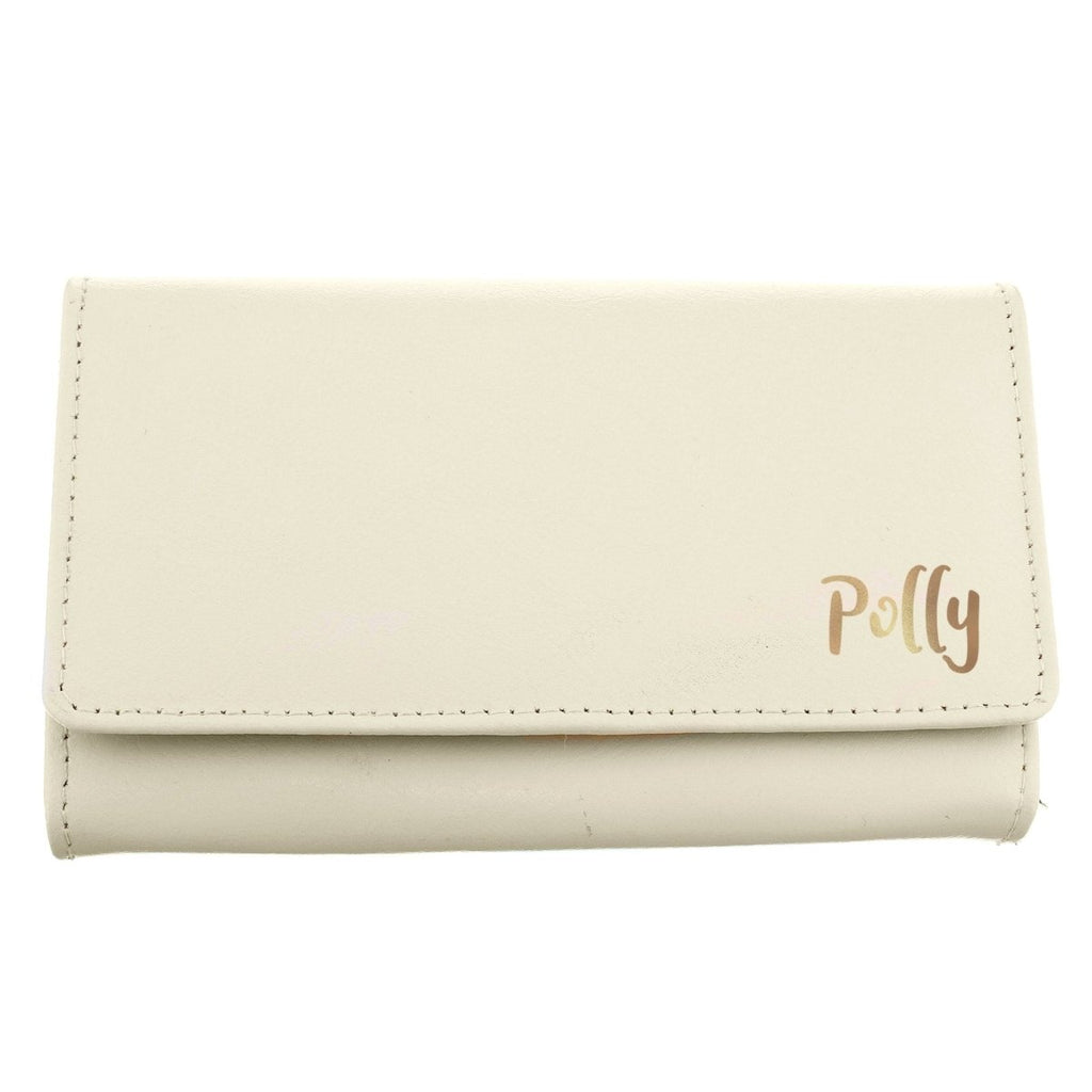 Personalised Gold Name Cream Purse - Engraved Memories
