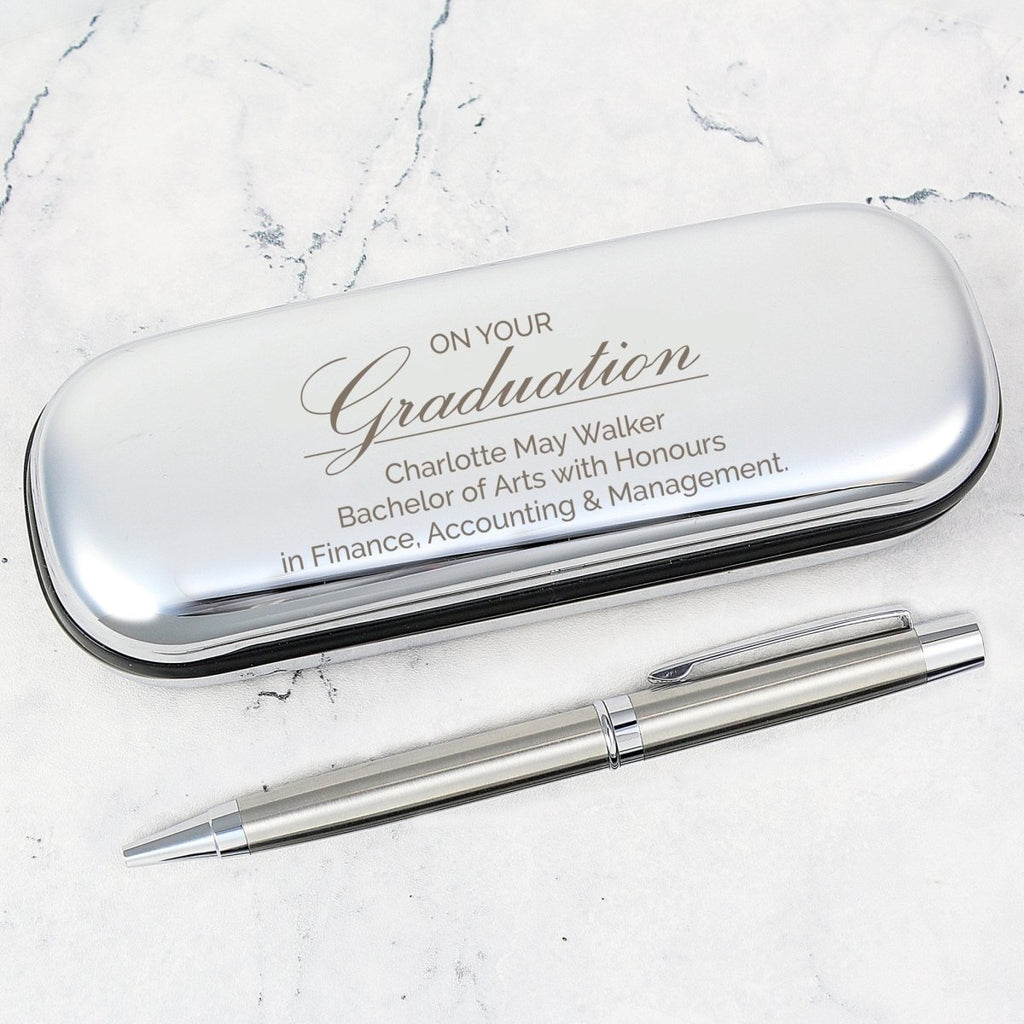 Personalised Graduation Pen and Box Set - Engraved Memories