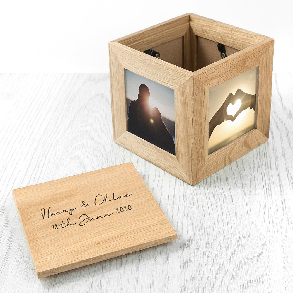 Personalised Handwriting Photo Cube - Engraved Memories