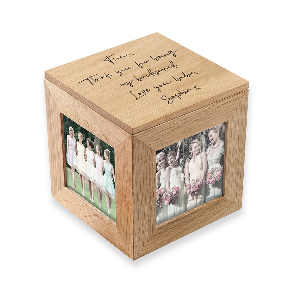Personalised Handwriting Photo Cube - Engraved Memories