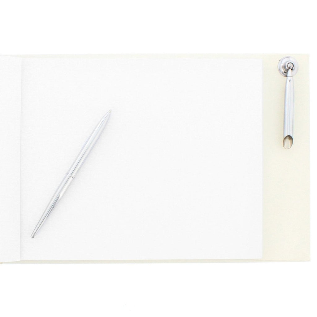 Personalised Happily Ever After Wedding Hardback Guest Book & Pen - Engraved Memories