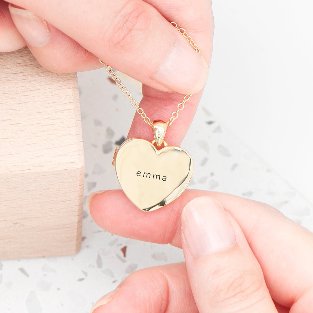 Personalised Heart Photo Locket, Photo necklace - Engraved Memories