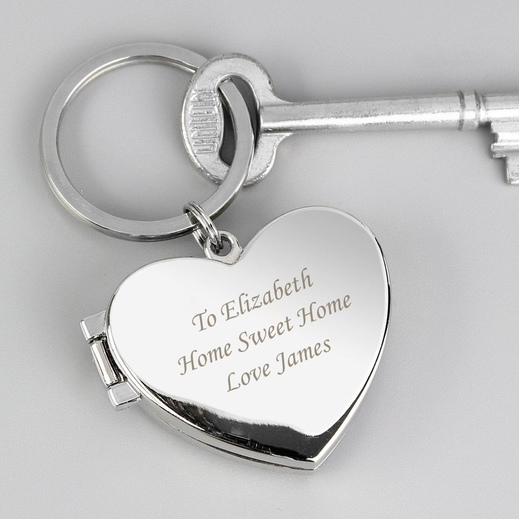 Personalised Heart Photoframe Keyring - Engraved Memories