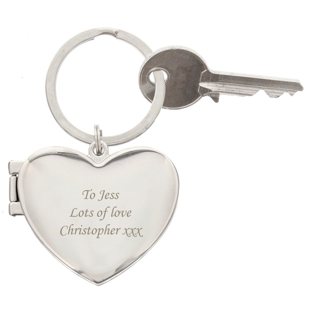 Personalised Heart Photoframe Keyring - Engraved Memories