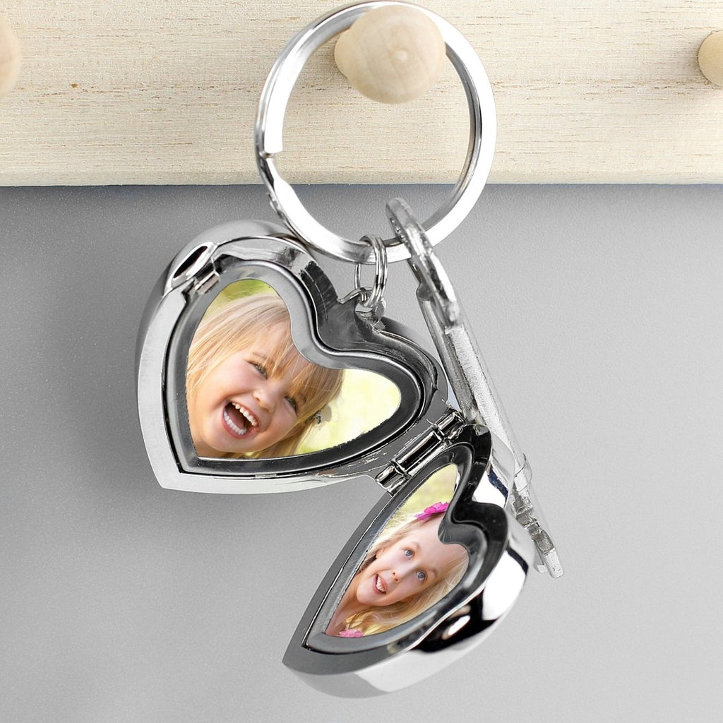 Personalised Heart Photoframe Keyring - Engraved Memories