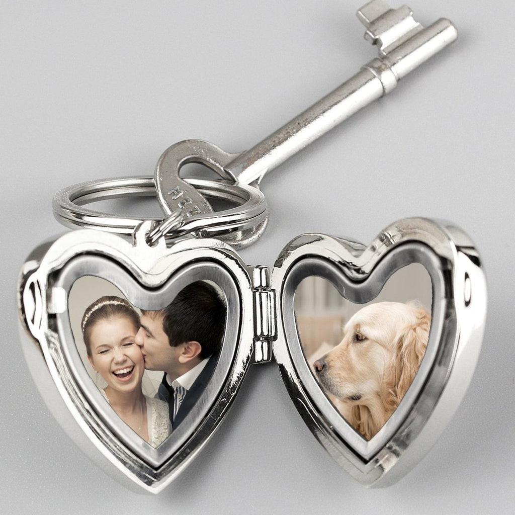 Personalised Heart Photoframe Keyring - Engraved Memories