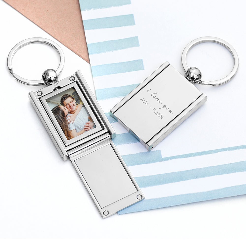 Personalised I Love You Mini Frame Keyring - Engraved Memories