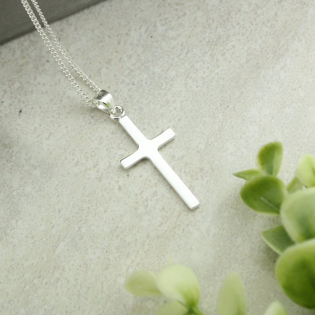 Personalised In Loving Memory Cross Sentiment Memorial Necklace and Box - Engraved Memories