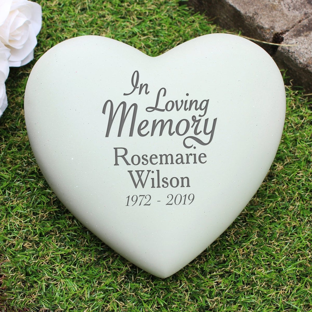 Personalised In Loving Memory Heart Memorial - Engraved Memories