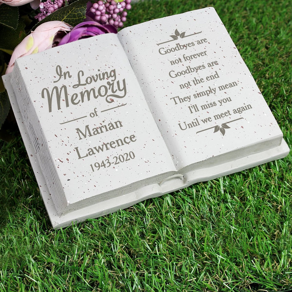 Personalised In Loving Memory Memorial Book - Engraved Memories