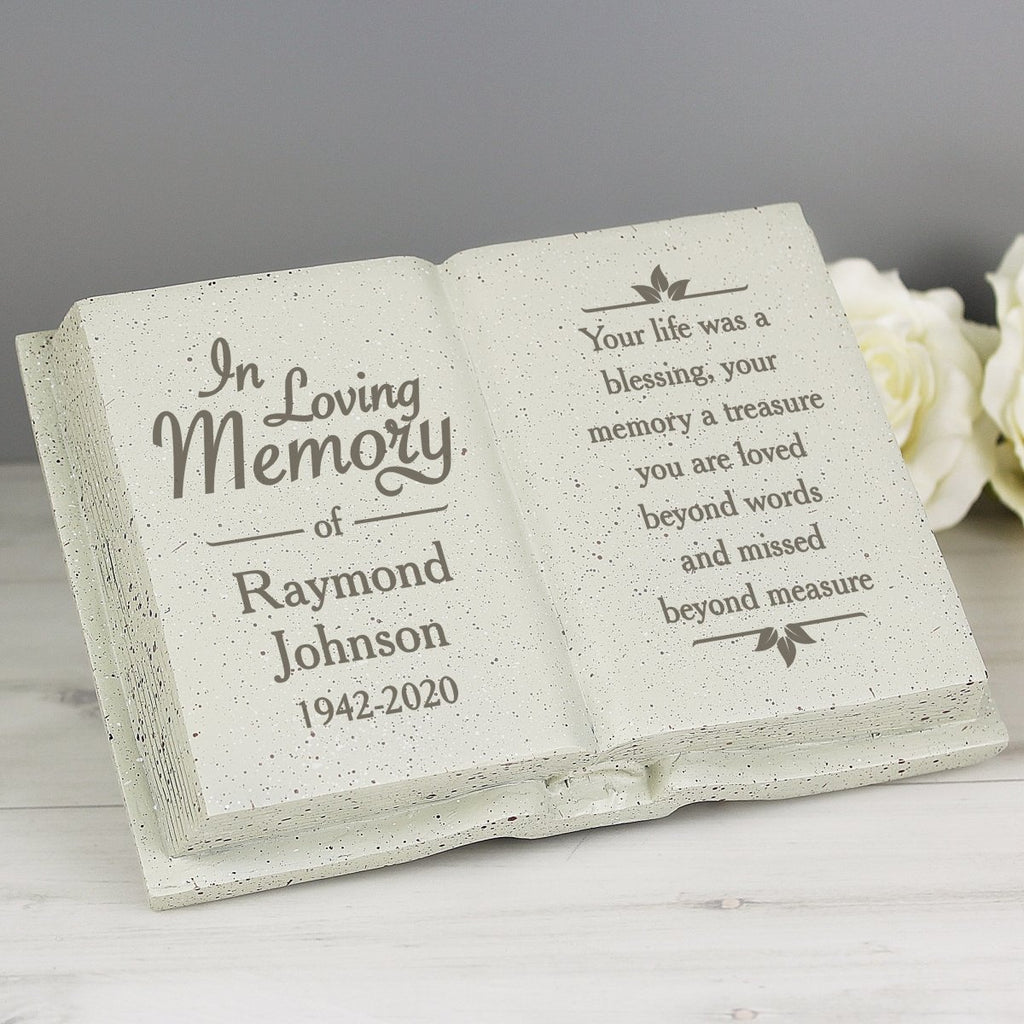 Personalised In Loving Memory Memorial Book - Engraved Memories