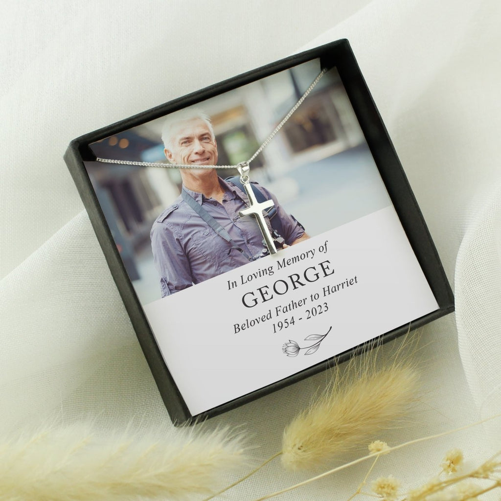 Personalised In Loving Memory Photo Upload Necklace and Box Memorial - Engraved Memories