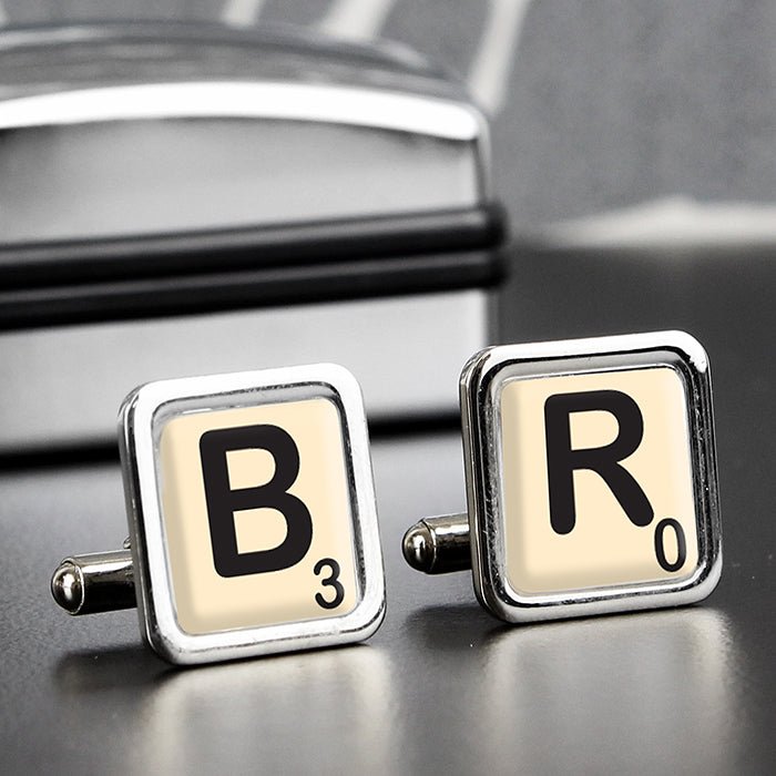 Personalised Initial and Age Cufflinks - Engraved Memories