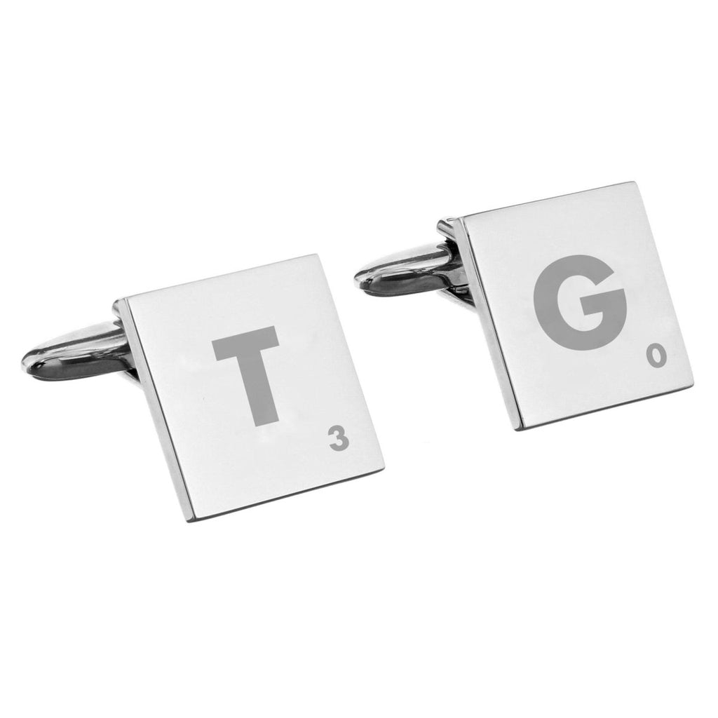Personalised Initials and Age Square Cufflinks - Engraved Memories