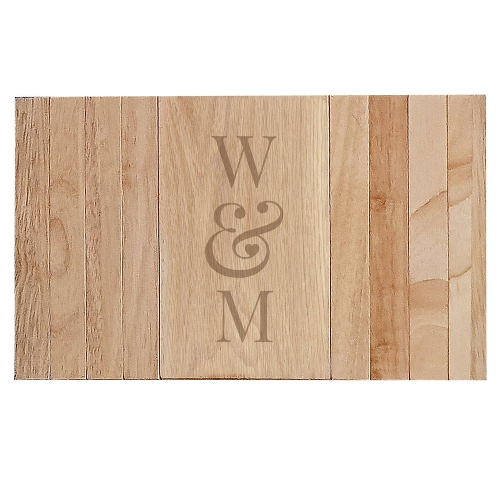 Personalised Initials Wooden Sofa Tray - Engraved Memories