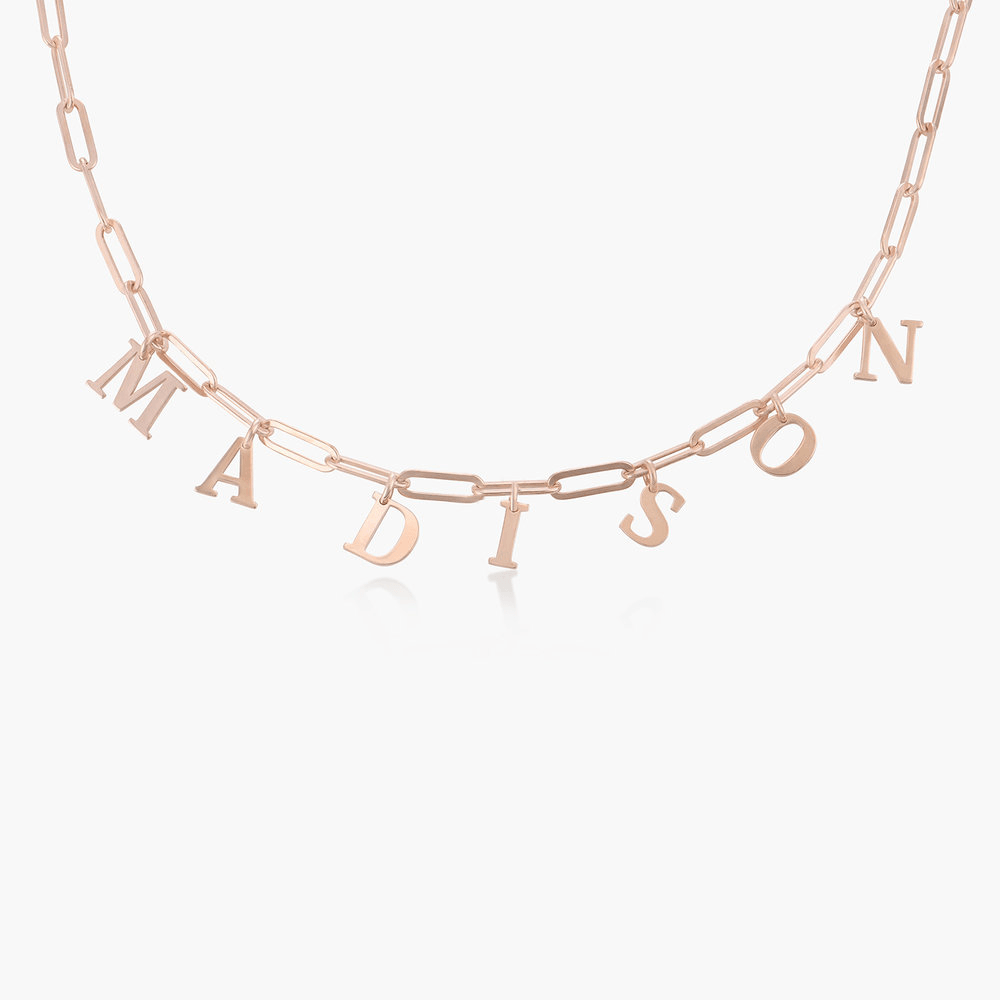 Personalized letter necklace in sterling silver, custom name design, dainty and trendy, perfect Valentine's gift.