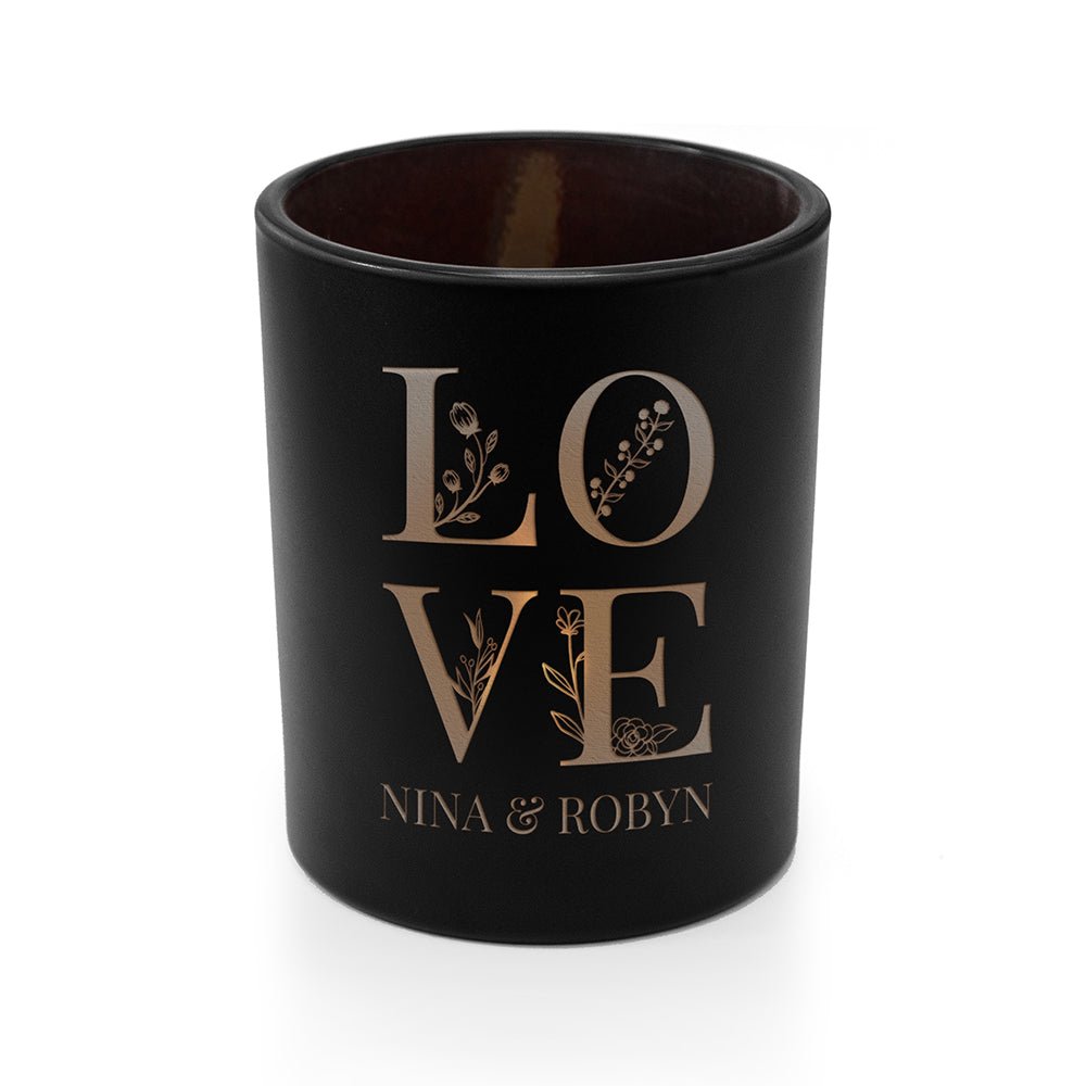 Personalised Love Candle Holder - Engraved Memories