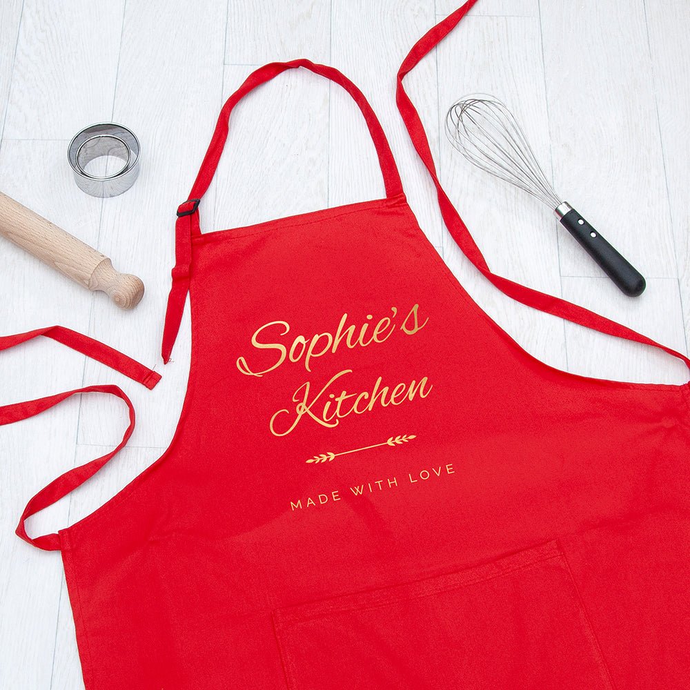 Personalised Made with Love Apron - Engraved Memories