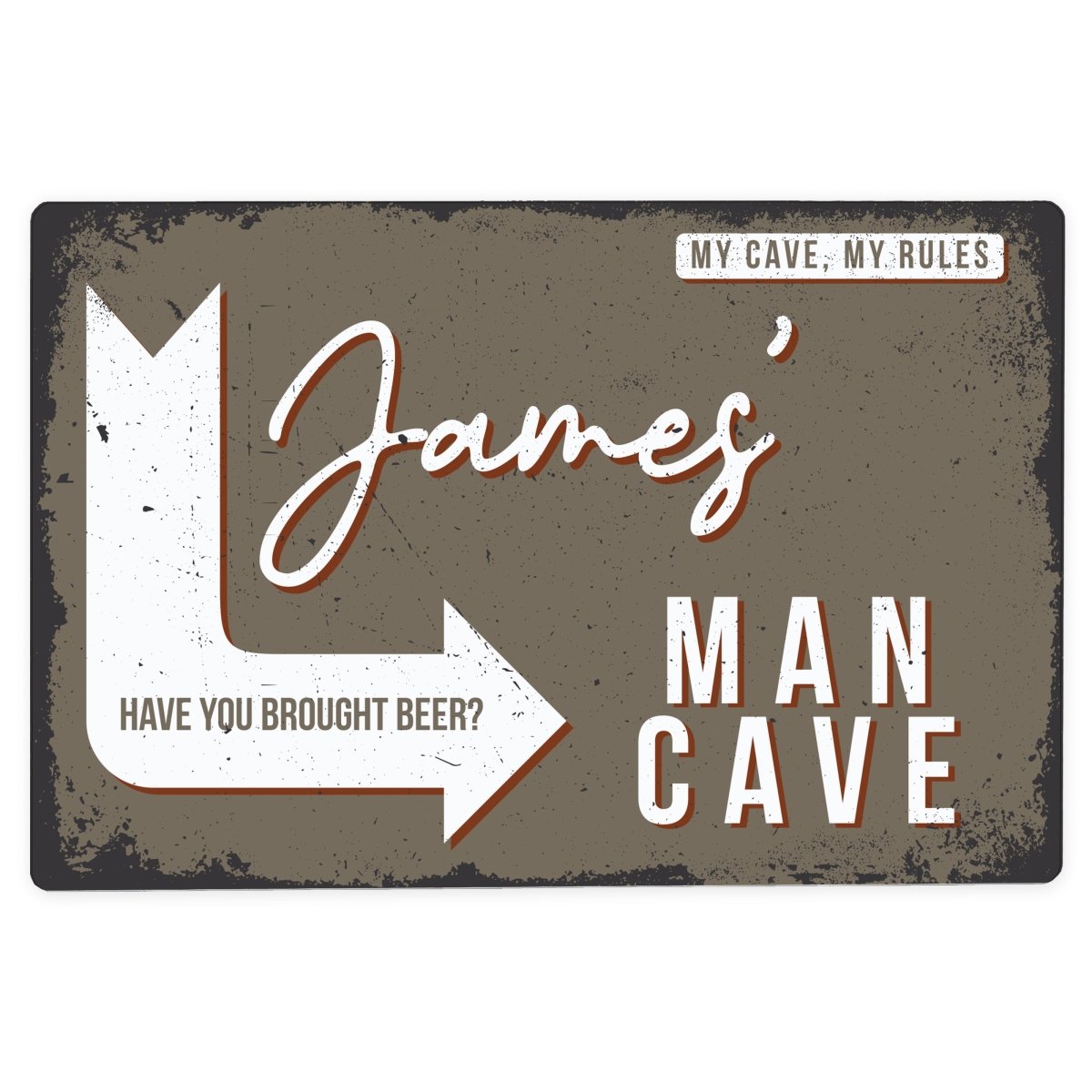 Man Cave Metal Sign - PMC Personalised Aluminium Gift – Engraved Memories