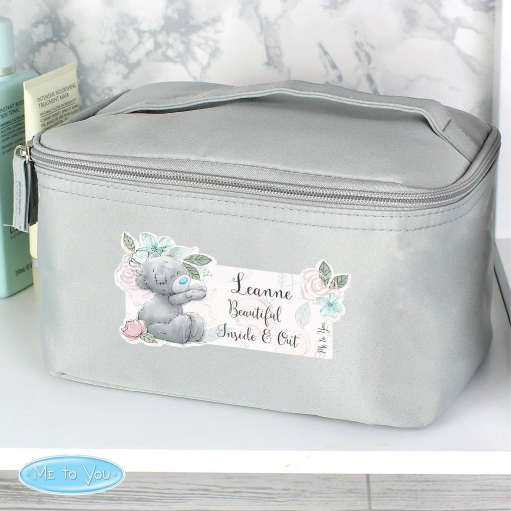 Personalised Me to You Floral Grey Vanity Bag - Engraved Memories