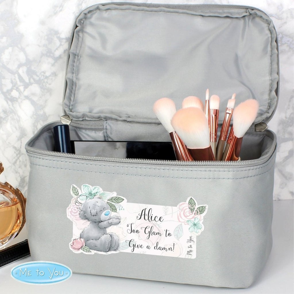 Personalised Me to You Floral Grey Vanity Bag - Engraved Memories