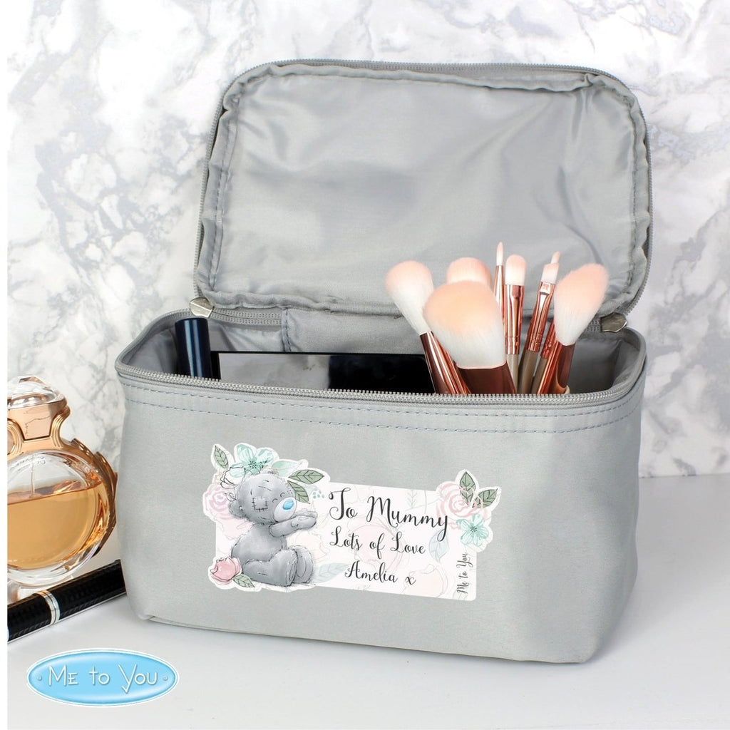 Personalised Me to You Floral Grey Vanity Bag - Engraved Memories