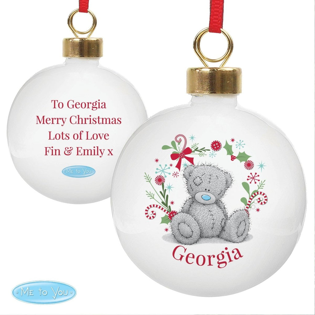Personalised Me To You 'For Nan, Grandma, Mum' Christmas Bauble - Engraved Memories