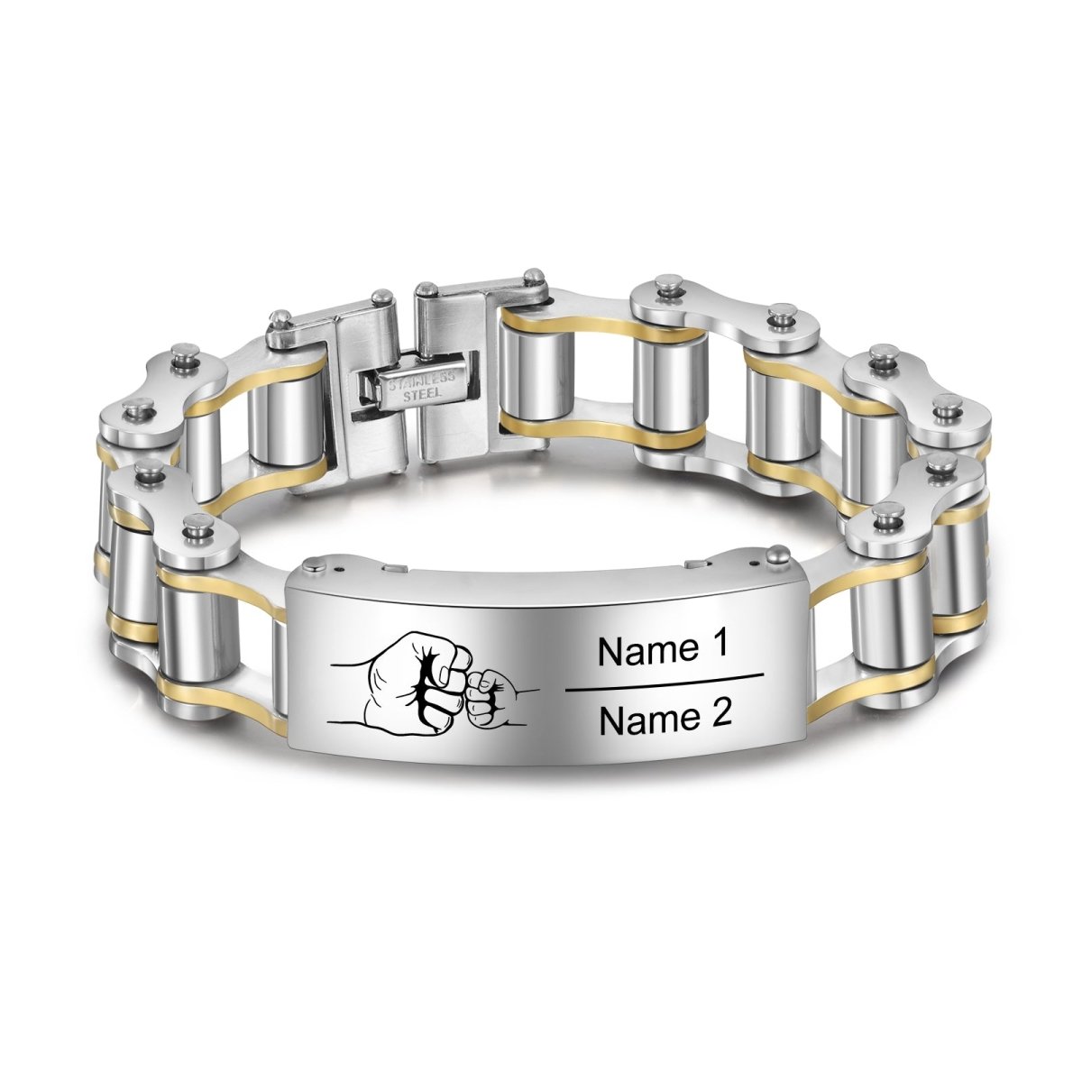 Customized Bracelet Men Metal Name Bracelet Personalized Name