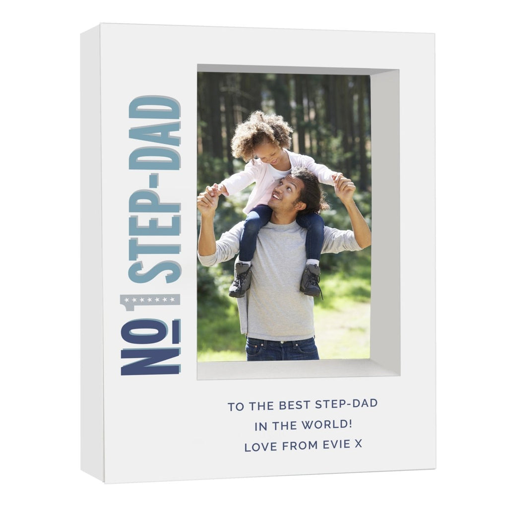 Personalised No.1 5x7 Box Photo Frame, Father's day Gift for Men - Engraved Memories