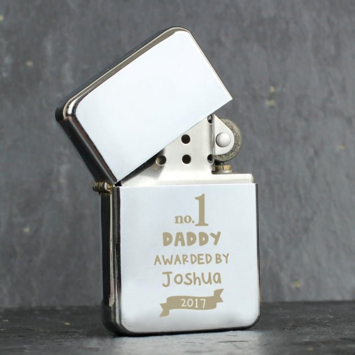 Personalised no.1 Awarded By Silver Lighter - Engraved Memories