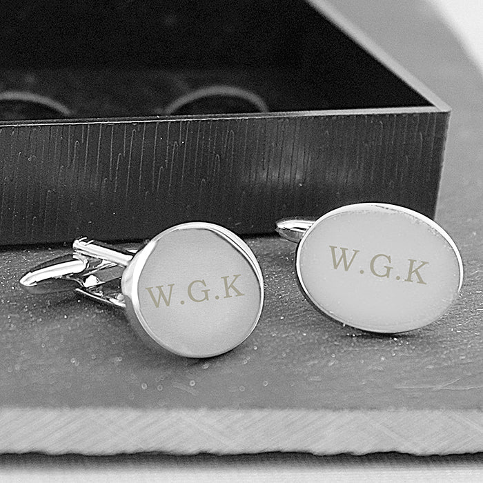 Personalised Oval Cufflinks - Engraved Memories