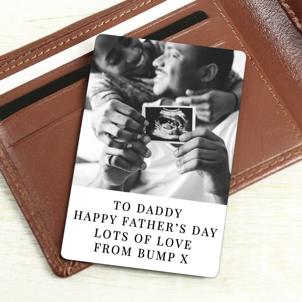 Personalised Photo Upload Wallet Card, Father's day Gift for Men - Engraved Memories
