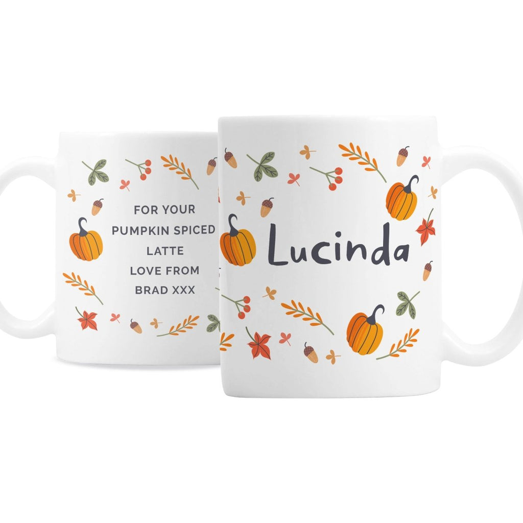 Personalised Pumpkin Mug - Engraved Memories