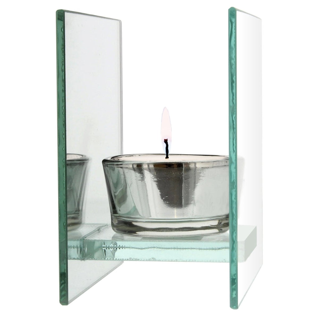 Personalised Sentiments Mirrored Glass Tea Light Candle Holder - Engraved Memories