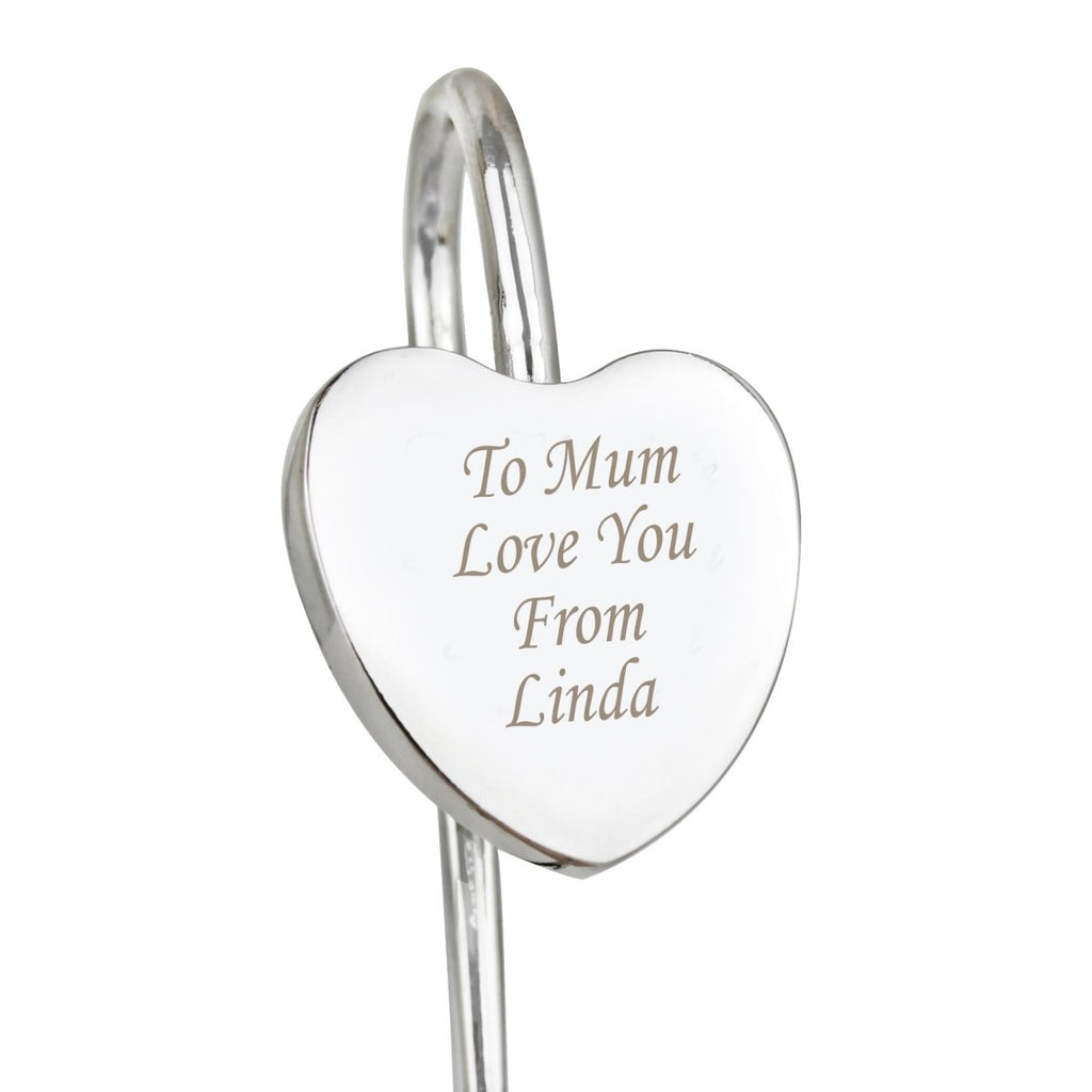 Personalised Silver Heart Bookmark - Engraved Memories