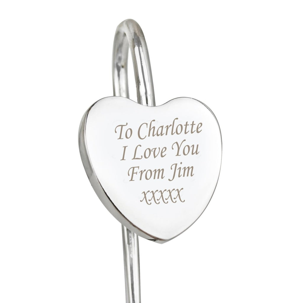 Personalised Silver Heart Bookmark - Engraved Memories