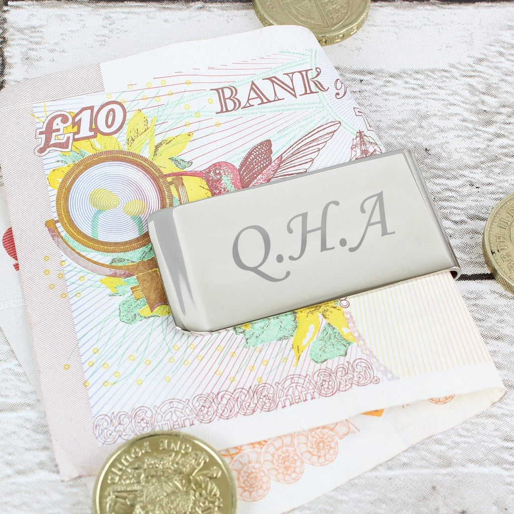 Personalised Silver Plated Money Clip - Engraved Memories