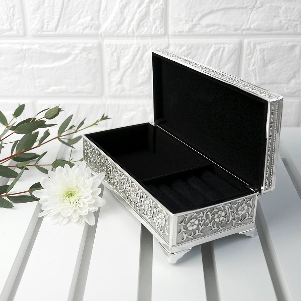 Personalised Silver Trinket Box - Engraved Memories