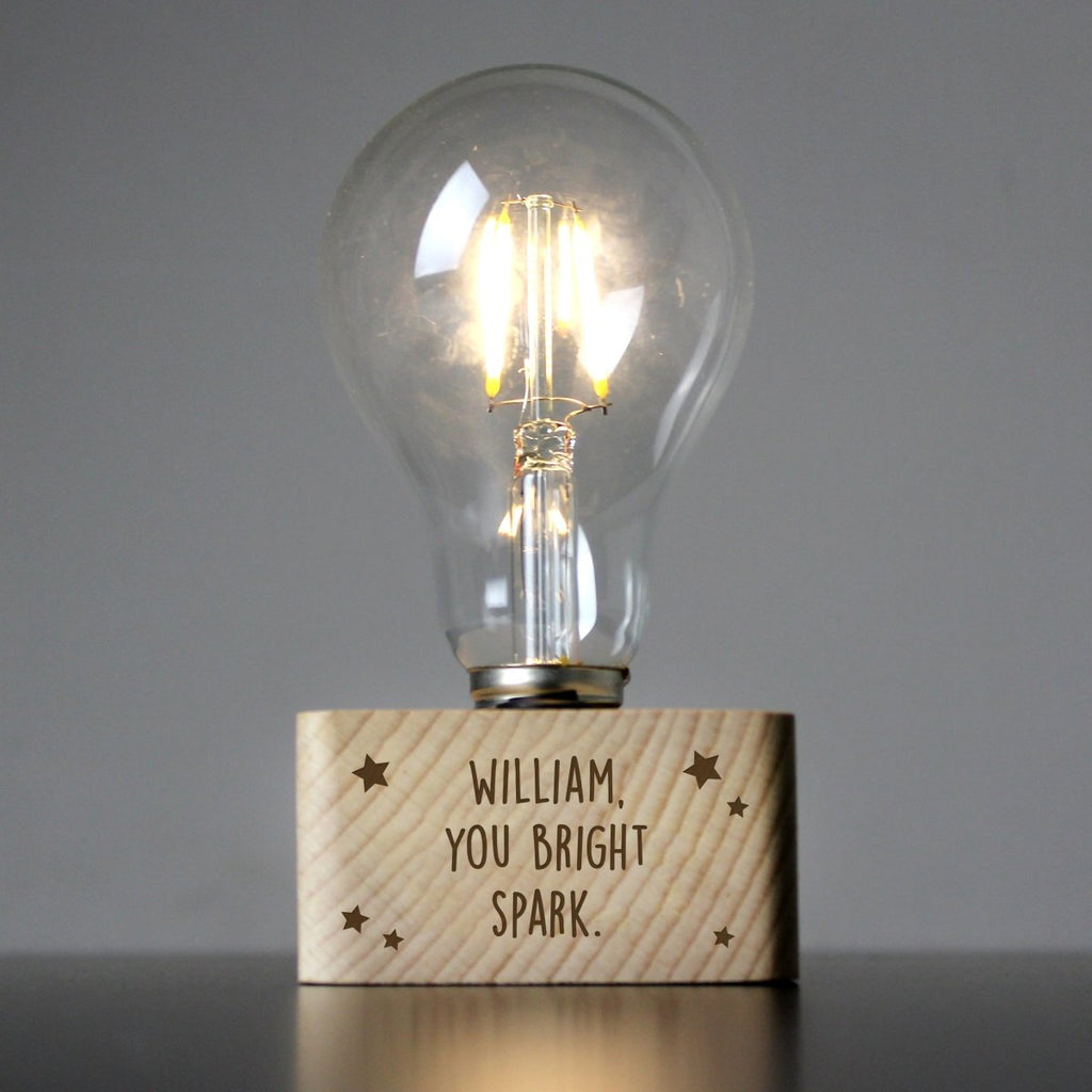 Personalised Stars LED Bulb Table Lamp, Father's day Gift for Men - Engraved Memories